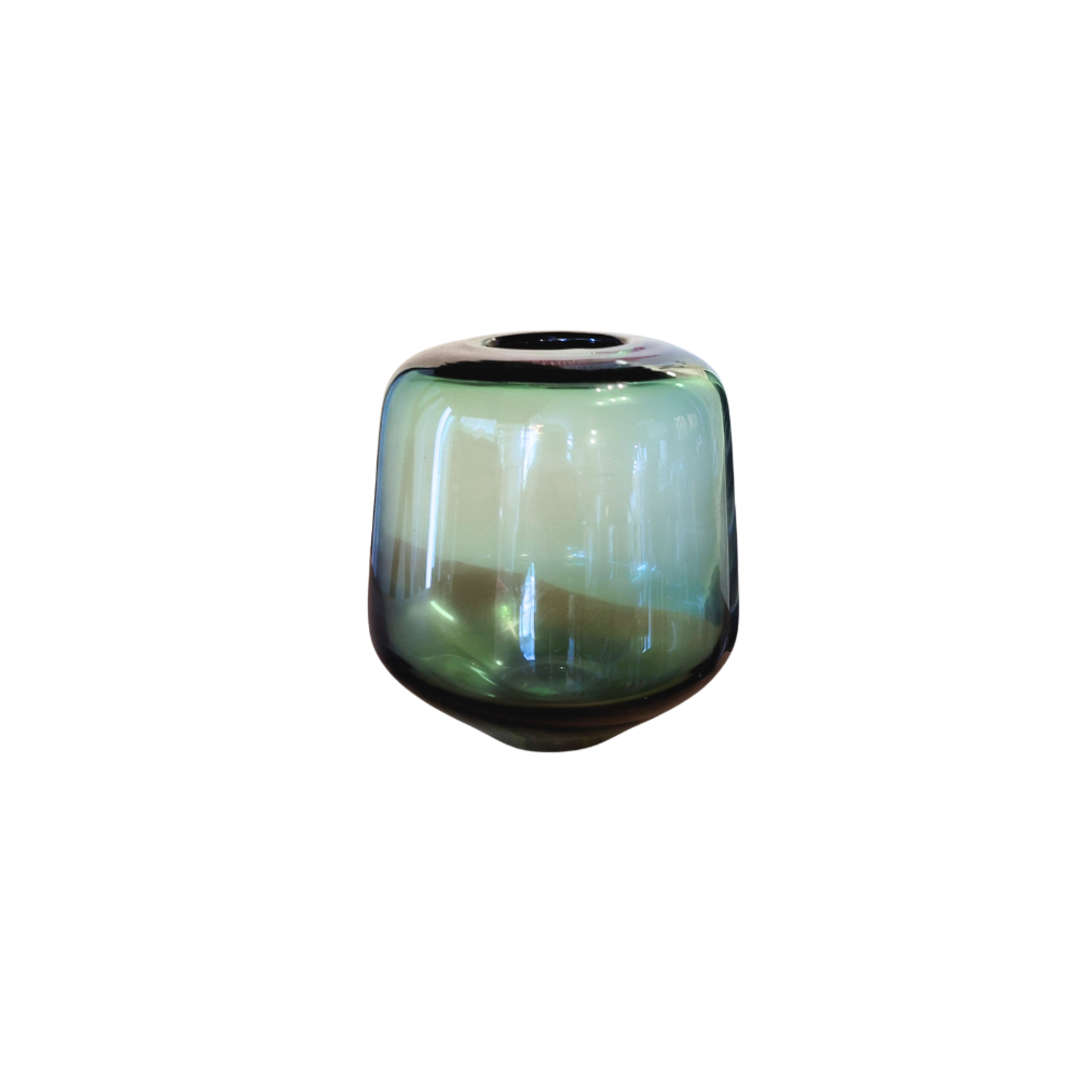 Belltop Glass Vase - Green 17cm image 0
